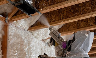 Spray foam insulation